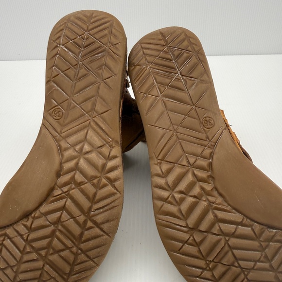 Miz Mooz Tan Leather Suede Sandals Size 6 - Picture 12 of 16